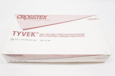 Crosstex TSP-185 TYVEK Self Sealing Sterilization Pounches 7.5inch x 13inch